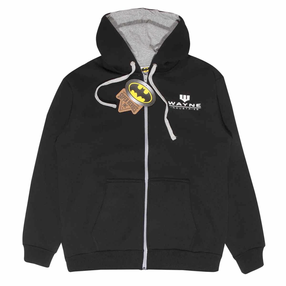DC Comics Batman - Wayne Industries Kapuzenpullover mit Reißverschluss - Schwarz